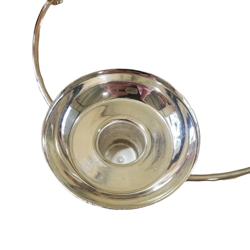 Partylite quartet candelabra silver circular pattern candle holder - Picture 7 of 9